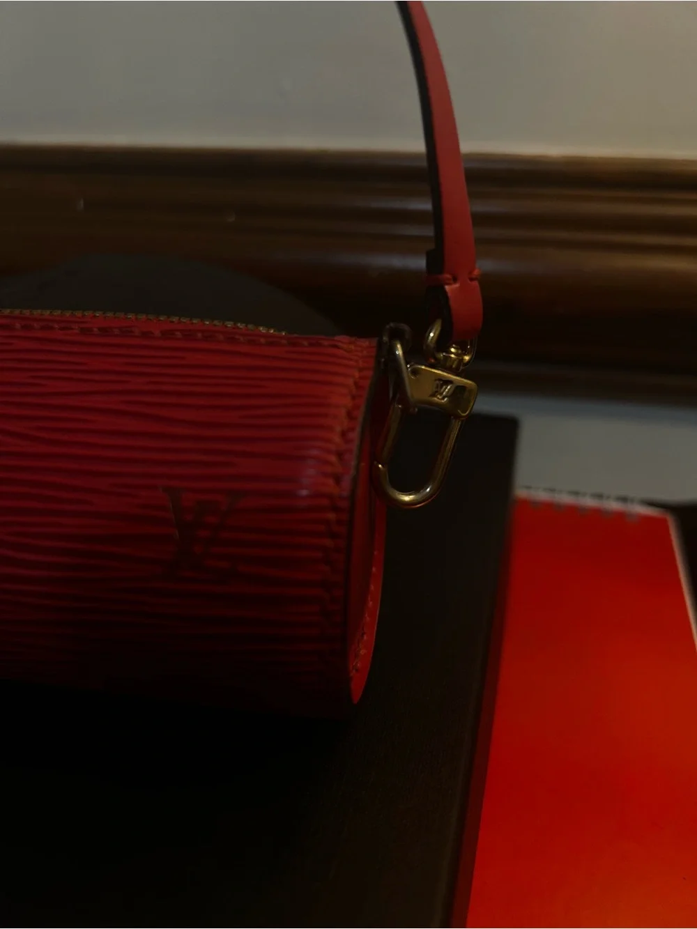Louis Vuitton Red Epi Cylinder Mini (nano)Bag